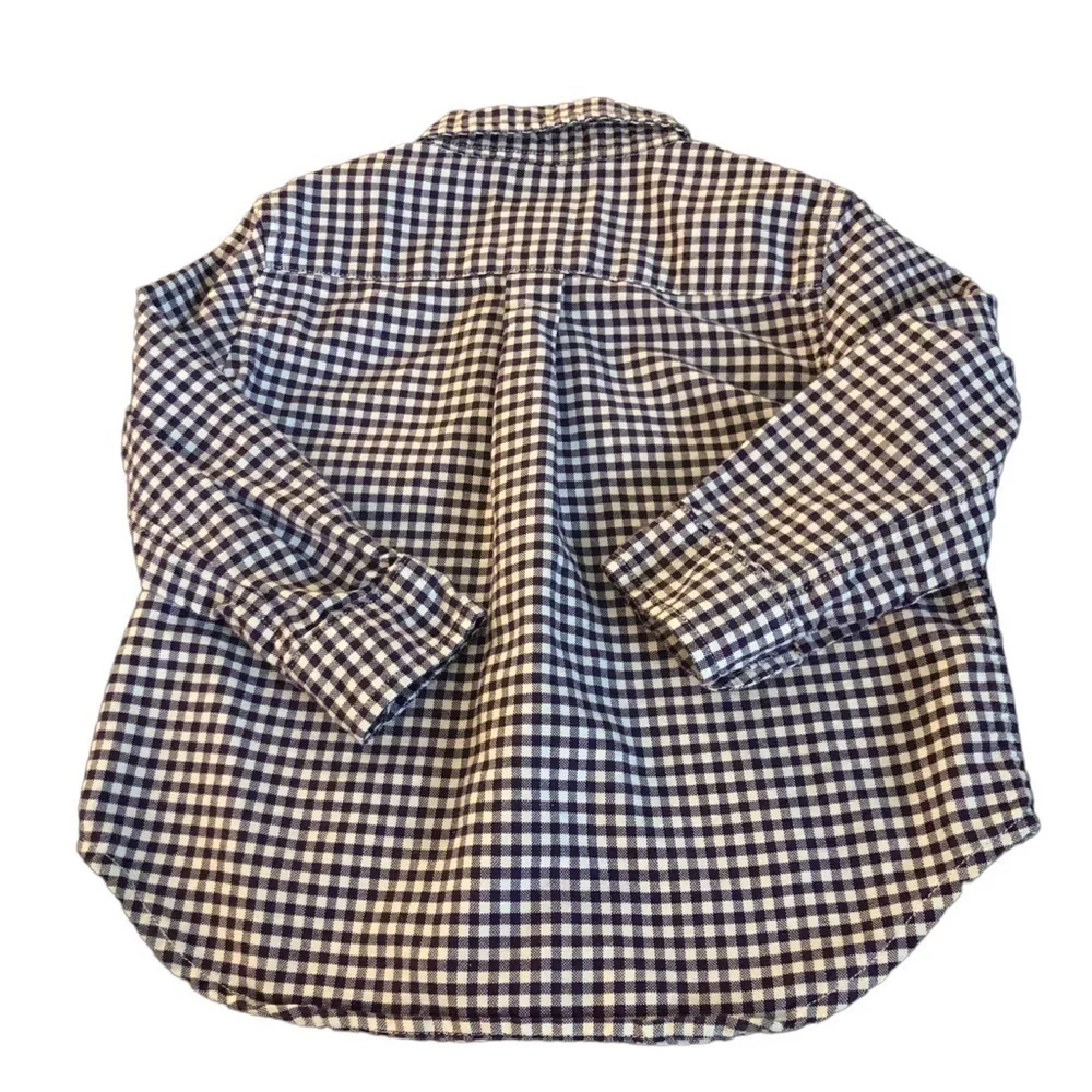 Ralph Lauren Infant/Toddler Button Down Oxford Shirt Purple Check 18MO Easter